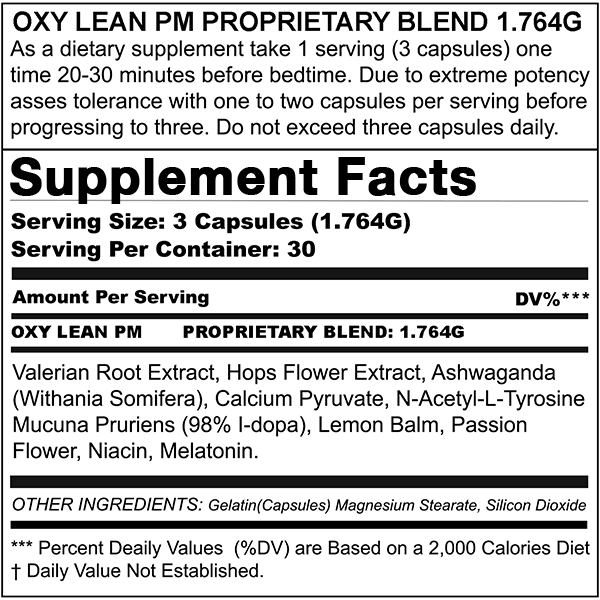 Oxy Lean PM - Sleep Formula