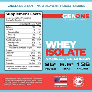 GenOne Vanilla Ice Cream Protein Isolate