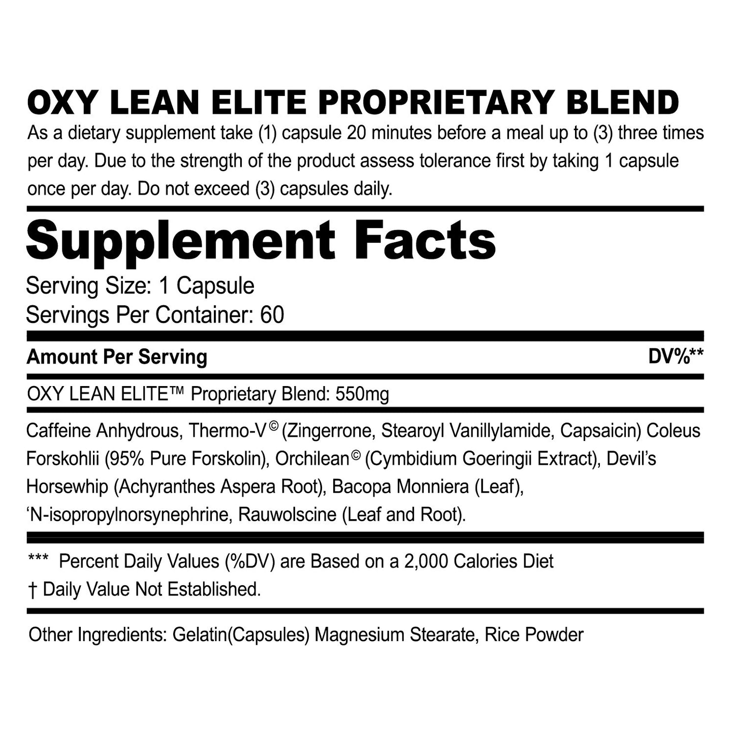 Oxy Lean Original Formula - Premium Weight Loss Fat Burner